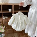 【66-90cm】ロンパース ベビー フリル襟 プリンセス - 画像 (9)