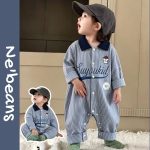 【66-90cm】ロンパース ベビー ベースボール ストライプ - 画像 (5)