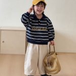 【80-150cm】トップス キッズ ボーダー ポロシャツ - 画像 (5)