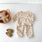 【73-110cm】セットアップ ベビー ワッフル ハート - 画像 (4)