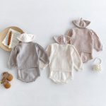 【66-100cm】サロペットパンツ ベビー ニット 無地 - 画像 (6)