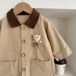 【66-90cm】ロンパース ベビー 熊さん付き かわいい - 画像 (9)