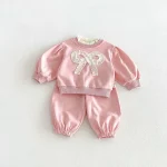 【80-130cm】セットアップ 女の子 リボン ドット - 画像 (7)