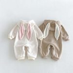 【66-90cm】ロンパース ベビー もこもこ ウサギ - 画像 (3)