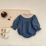 【66-90cm】ロンパース ベビー デニム プリンセス - 画像 (3)
