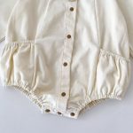【66-90cm】ロンパース ブラウン チェック襟 ベビー服 - 画像 (9)
