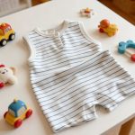 【66-90cm】ロンパース ベビー ボーダー ノースリーブ - 画像 (5)