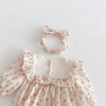 【66-130cm】ロンパースorワンピース 女の子 姉妹服 フラワー柄 - 画像 (18)