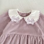 【66-130cm】ワンピースorロンパース 女の子 刺繍 姉妹服 コーデュロイ - 画像 (11)