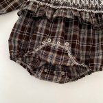 【66-130cm】ロンパースorワンピース ベビー レトロ チェック - 画像 (17)