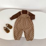 【73-100cm】サロペット ベビー ドット コーデュロイ - 画像 (5)