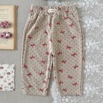 【66-100cm】パンツ ベビー コーデュロイ ワイドパンツ ゆったり - 画像 (12)