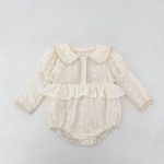 【66-90cm】ロンパース プリンセス フラワー 刺繡 ベビー服 - 画像 (10)