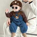 【73-100cm】サロペット&シャツ ベビー ゆったり おしゃれ - 画像 (4)