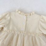 【66-90cm】ロンパース ベビー ワッフル レースフリル - 画像 (9)