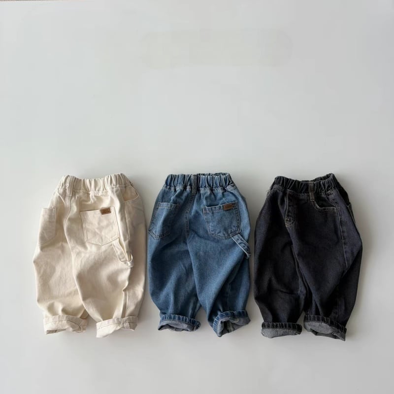 5b22a00d8c8631ab4889e22aed248666.jpg 【73-120cm】パンツ キッズ ベーシック デニム やわらか - 画像 (1)