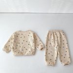 【73-110cm】セットアップ ベビー ワッフル ハート - 画像 (9)