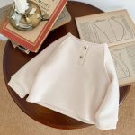 【73-100cm】長袖Ｔシャツ キッズ スリーブ ボーダー ニット 裏起毛 - 画像 (6)