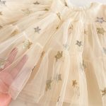 【73-120cm】ワンピース ベビー 星柄 パフスリーブ レース - 画像 (12)