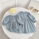 【66-130cm】ロンパースorワンピース 女の子 姉妹服 小花柄 - 画像 (3)
