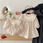 【66-130cm】ロンパースorワンピース 女の子 姉妹服 フラワー柄 - 画像 (11)