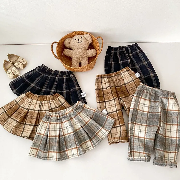5df245d6e4592376dc4416cd32570b8f_750x.webp 【73-110cm】スカートorボトムス ベビー チェック カジュアル - 画像 (1)