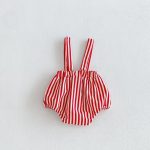 【66-100cm】トップスorサロペット ベビー ストライプ スウィート - 画像 (4)