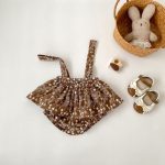 【66-90cm】トップスorサロペット ベビー レース 花柄 - 画像 (6)