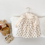【73-110cm】ワンピース 女の子 コーデュロイ ドット - 画像 (9)