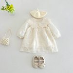 【73-120cm】ワンピース 女の子 プリンセス クリーム - 画像 (4)