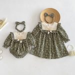 【66-140cm】ロンパースorワンピース 女の子 姉妹服 小花柄 - 画像 (17)