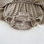 【66-90cm】ロンパース ベビー チェック 折り襟 - 画像 (10)