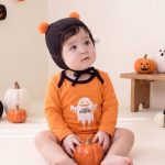【66-90cm】ロンパース&帽子 HAPPY HALLOWEEN - 画像 (3)