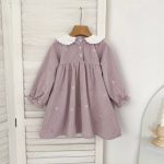 【66-130cm】ワンピースorロンパース 女の子 刺繍 姉妹服 コーデュロイ - 画像 (7)