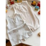 【66-90cm】ロンパース ベビー ボーダー ノースリーブ - 画像 (6)