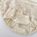 【66-90cm】ロンパース ベビー ワッフル レースフリル - 画像 (13)