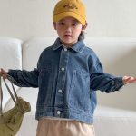 【80-150cm】ジャケットorワンピース キッズ デニム トレンド - 画像 (5)