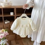 【66-90cm】ロンパース ベビー ダブル 蝶結び - 画像 (7)