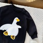 【66-90cm】ロンパース ベビー アヒル柄 カートゥーン - 画像 (9)