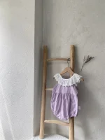 【66-90cm】ロンパース ベビー レース襟 ノースリープ - 画像 (21)