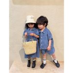 【80-150cm】セットアップorワンピース キッズ デニム おしゃれ - 画像 (15)