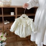 【66-90cm】ロンパース ベビー フリル襟 プリンセス - 画像 (8)