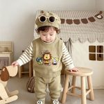 【66-90cm】セットアップ＆帽子 ベビー ライオン カートゥーン - 画像 (11)