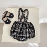 【66-90cm】サロペット ベビー チェック カジュアル - 画像 (6)