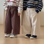 【80-150cm】パンツ キッズ 無地 ベーシック - 画像 (4)