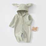 【66-90cm】ロンパース ベビー ウサギ 帽子付き - 画像 (4)