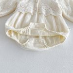 【66-90cm】ロンパース ベビー プリンセス クリーム - 画像 (12)