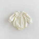 【66-90cm】ロンパース ベビー フリル襟 プリンセス - 画像 (4)