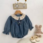 【66-90cm】ロンパース ベビー デニム プリンセス - 画像 (5)