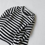 【73-100cm】Tシャツ ボーダー ニット クルーネック 男女兼用 ベビー キッズ - 画像 (16)